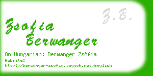 zsofia berwanger business card